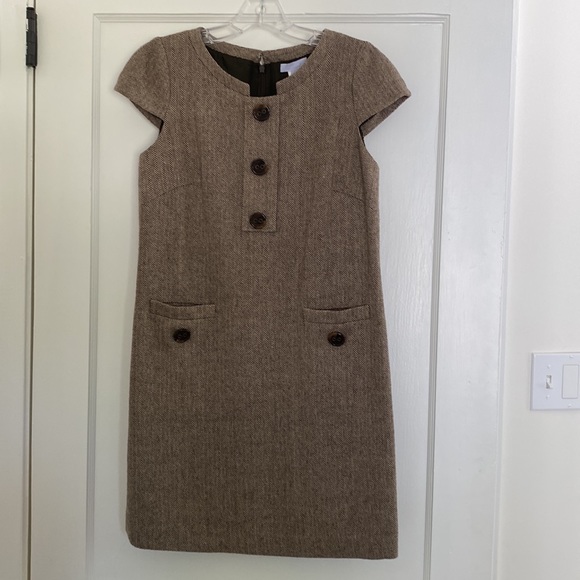 Vera Wang wool herringbone dress - Picture 2 of 3